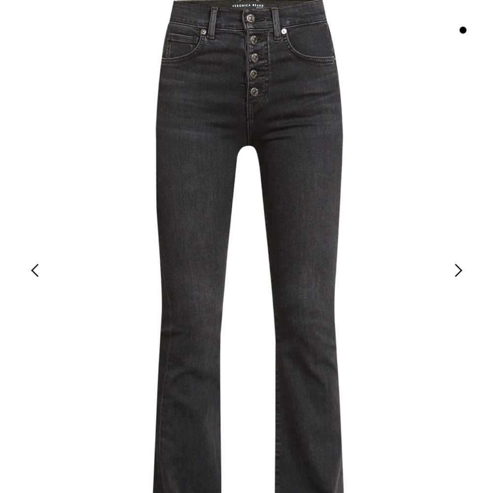 Veronica Beard Beverly Skinny Flare in Charcoal